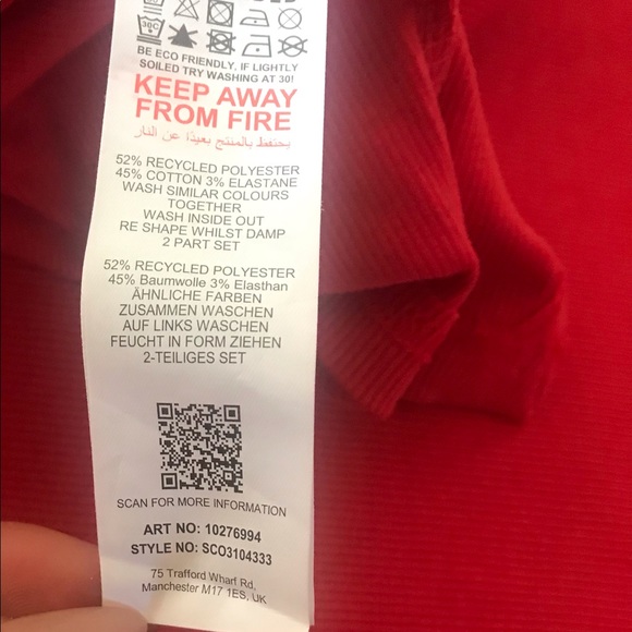 ❌ SOLD ❌ Missguided-NEW-Recycled Rib Red Cardigan & Midi Skirt Set Size 10 - Picture 8 of 15